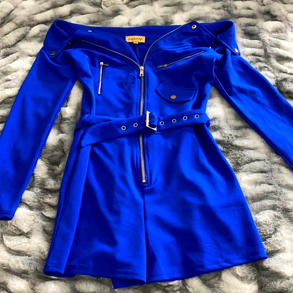 Blue, fashion nova romper